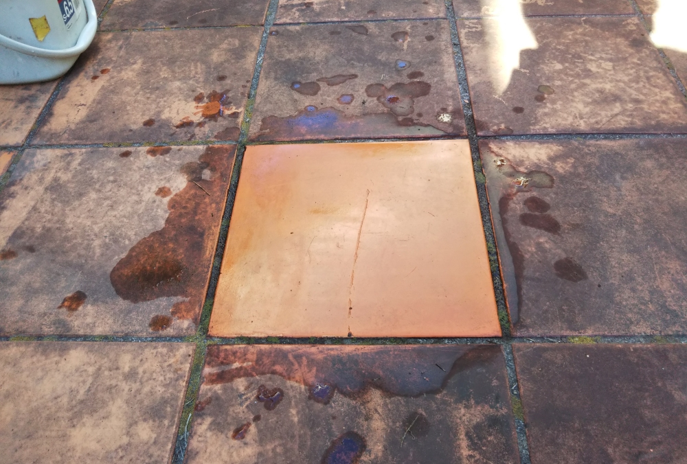 黒い汚れが抜けたように落ちる