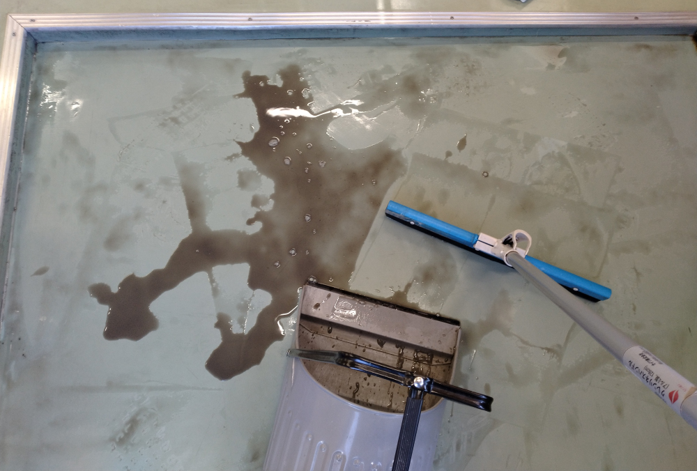 汚水回収方法は「かっぱぎ」乾いていかないように」